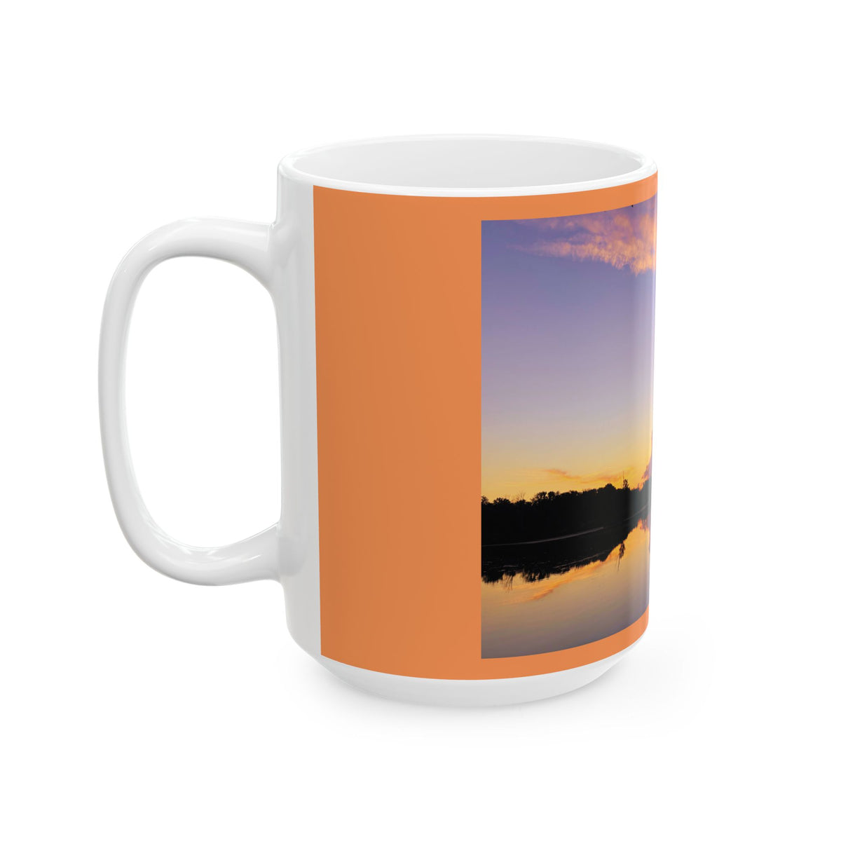 Ellensburg Ringer Loop Sunset Fishing Pond Reflection Ceramic Mug