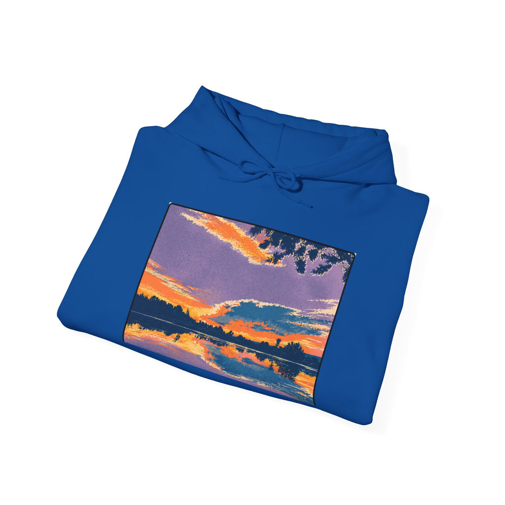Retro Ellensburg Ringer Loop Sunset Hoodie