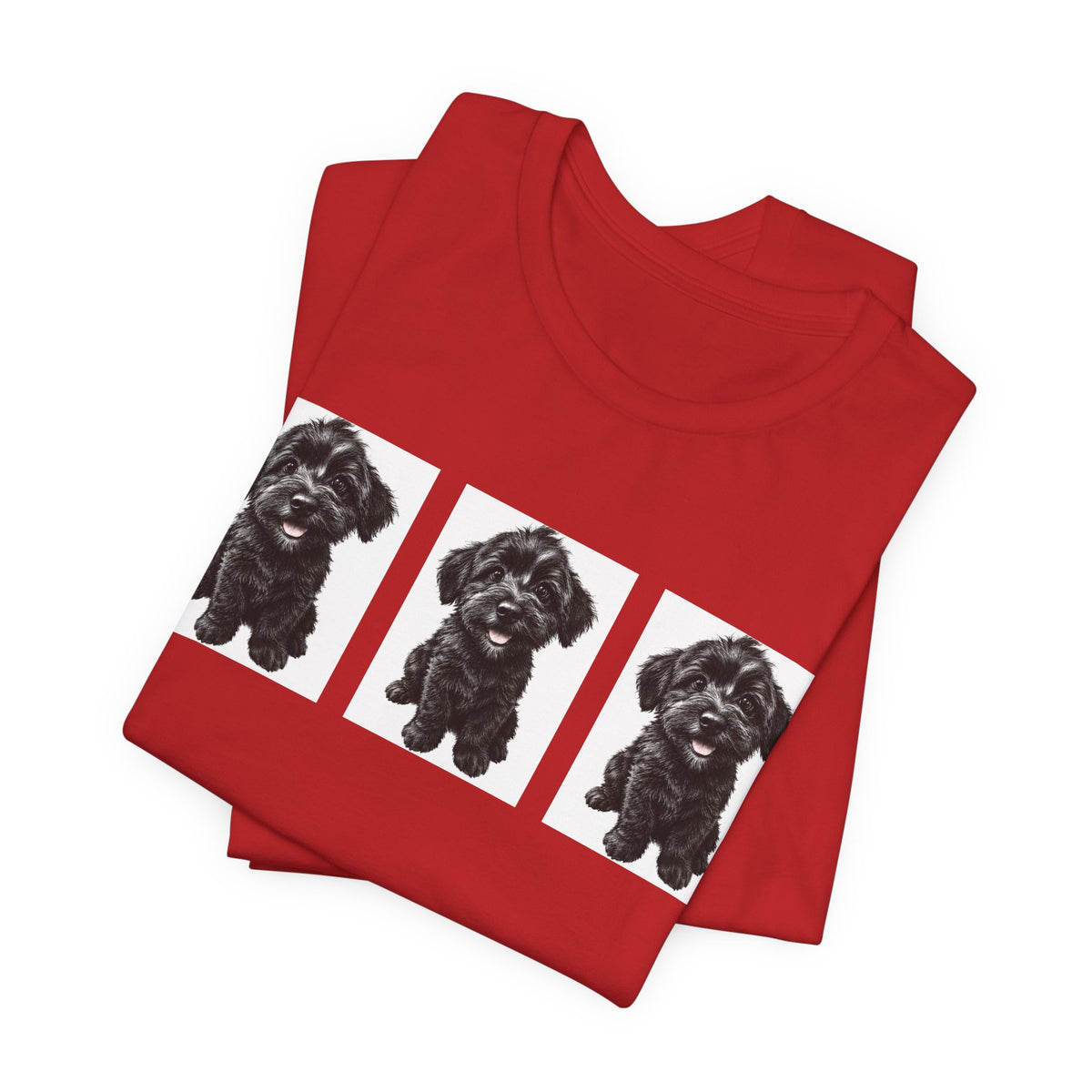 Cute Black Schnoodle Dog Graphic T-Shirt