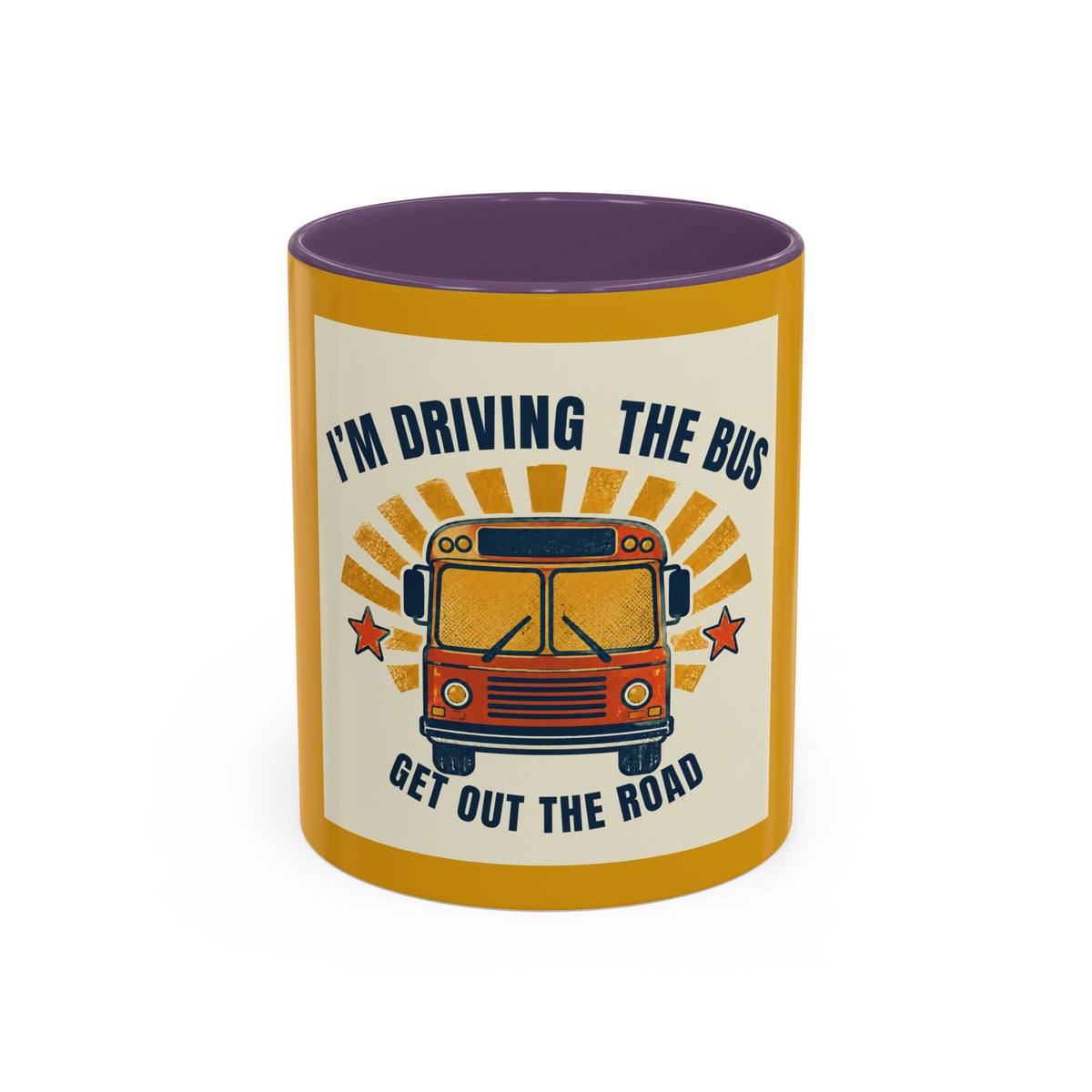 I’m Driving the Bus Get Out the Road Retro Bus Coffee Mug