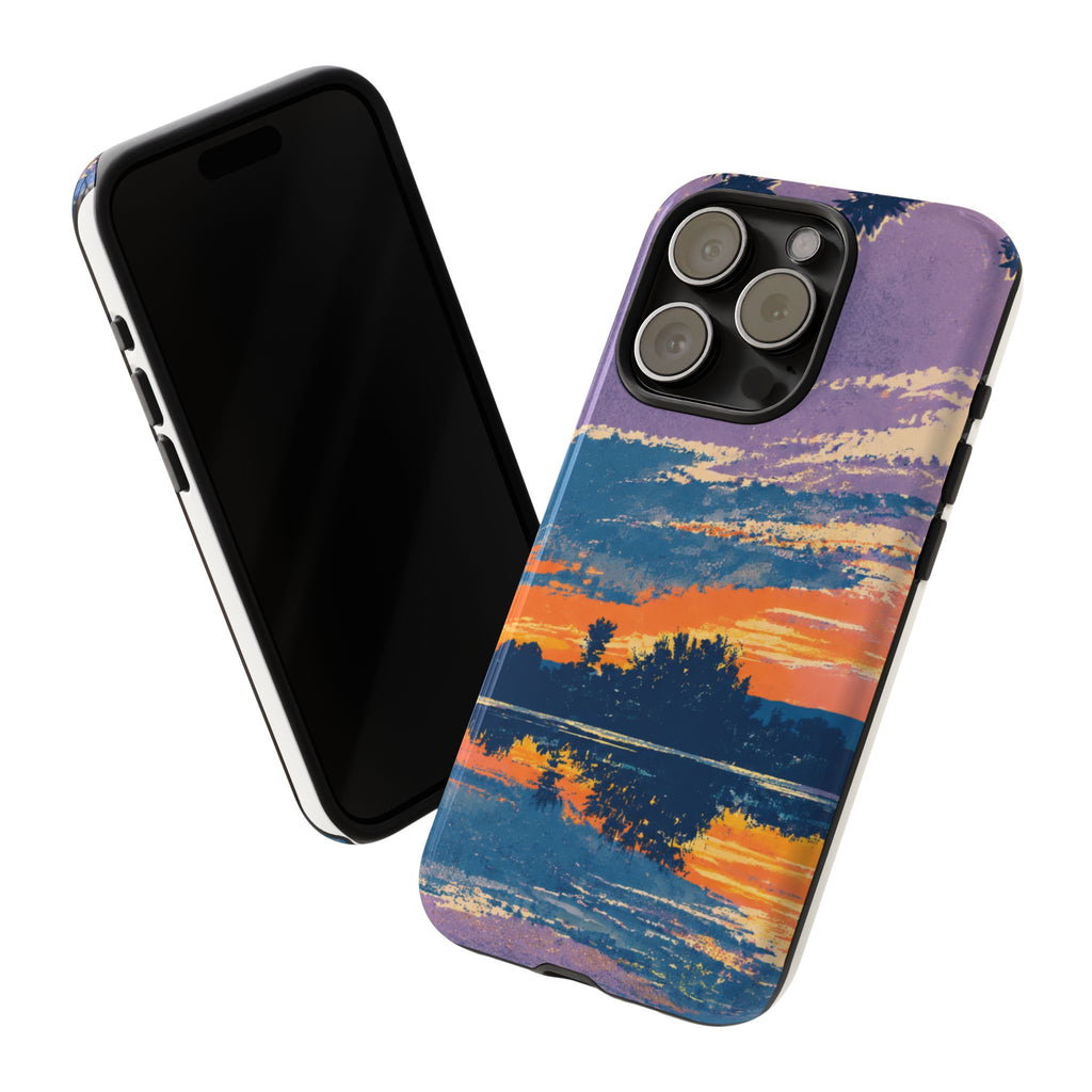 Sunset Lake Tough Phone Case