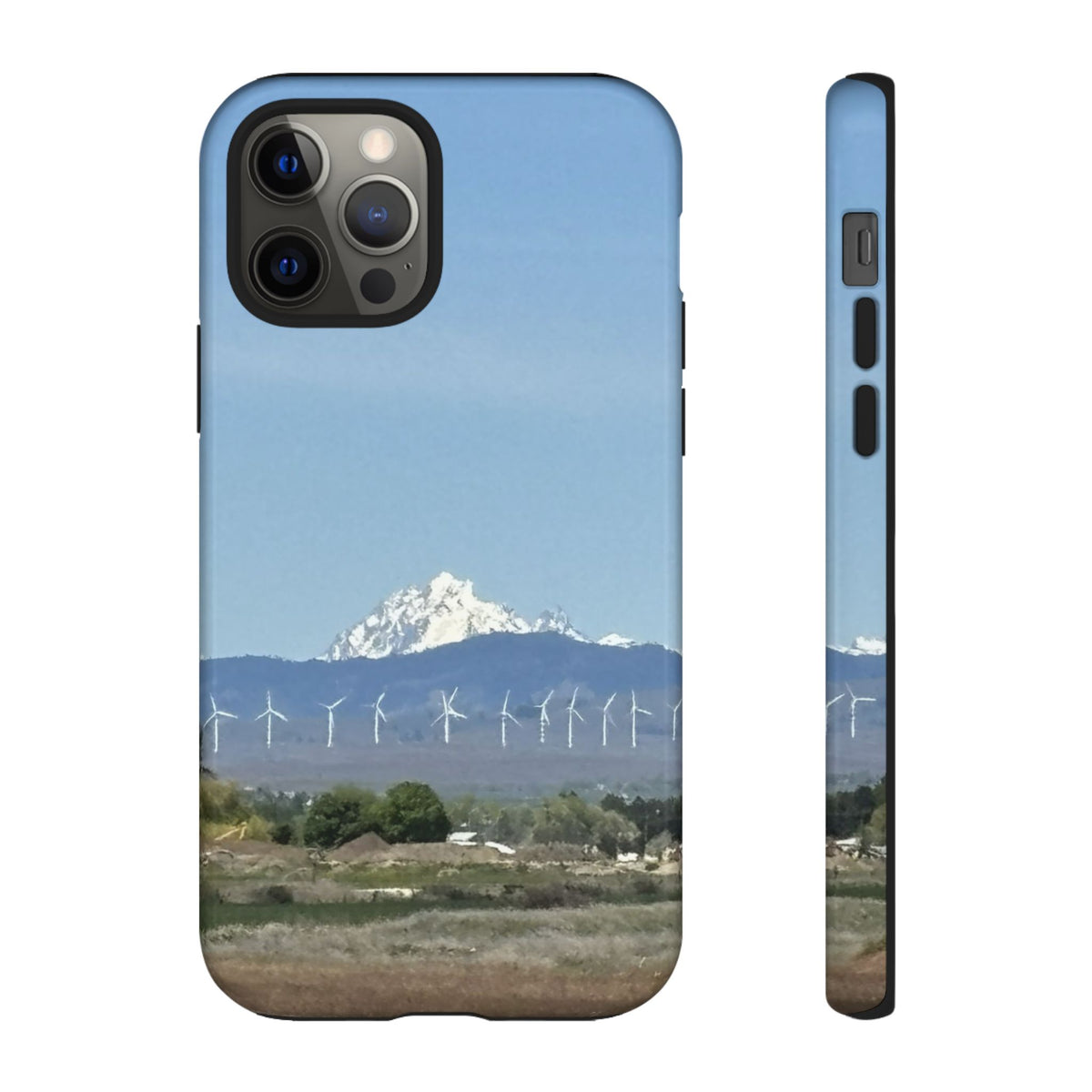 Mt Stuart from Ellensburg, Washington with Windmills Tough Phone Case