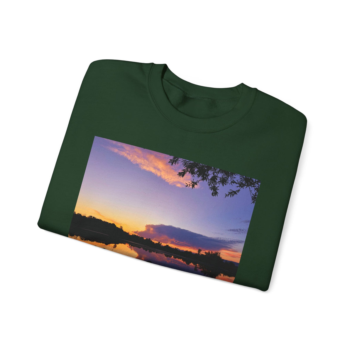 Ellensburg Sunset Lake Landscape Crewneck Sweatshirt