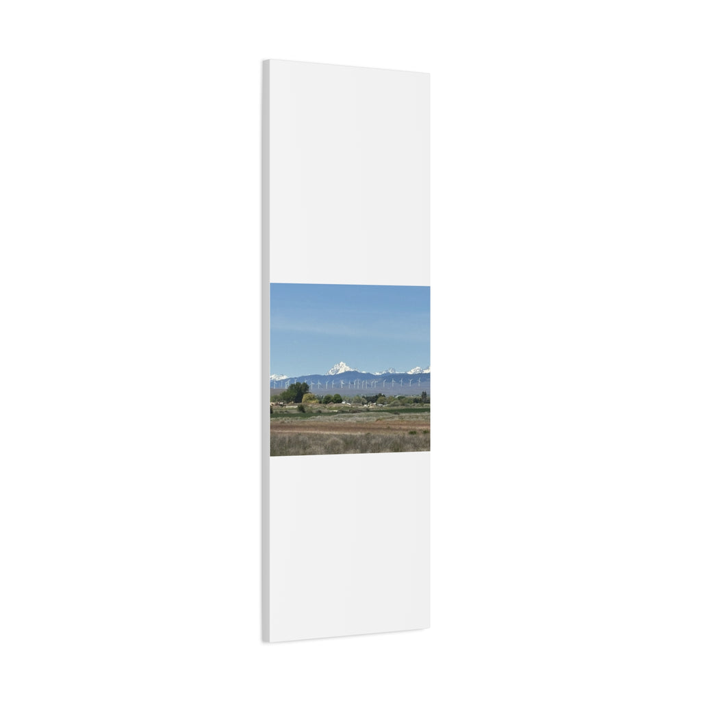 Mt Stuart Range with Windmill Landscape from Ellensburg Canvas Wall Art