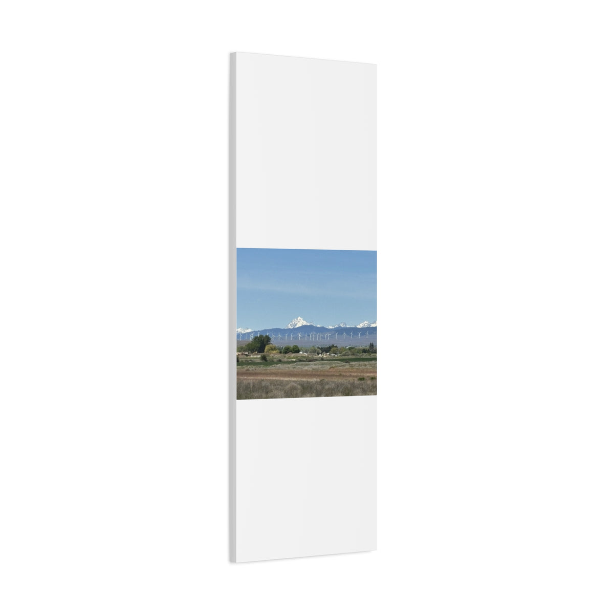 Mt Stuart Range with Windmill Landscape from Ellensburg Canvas Wall Art