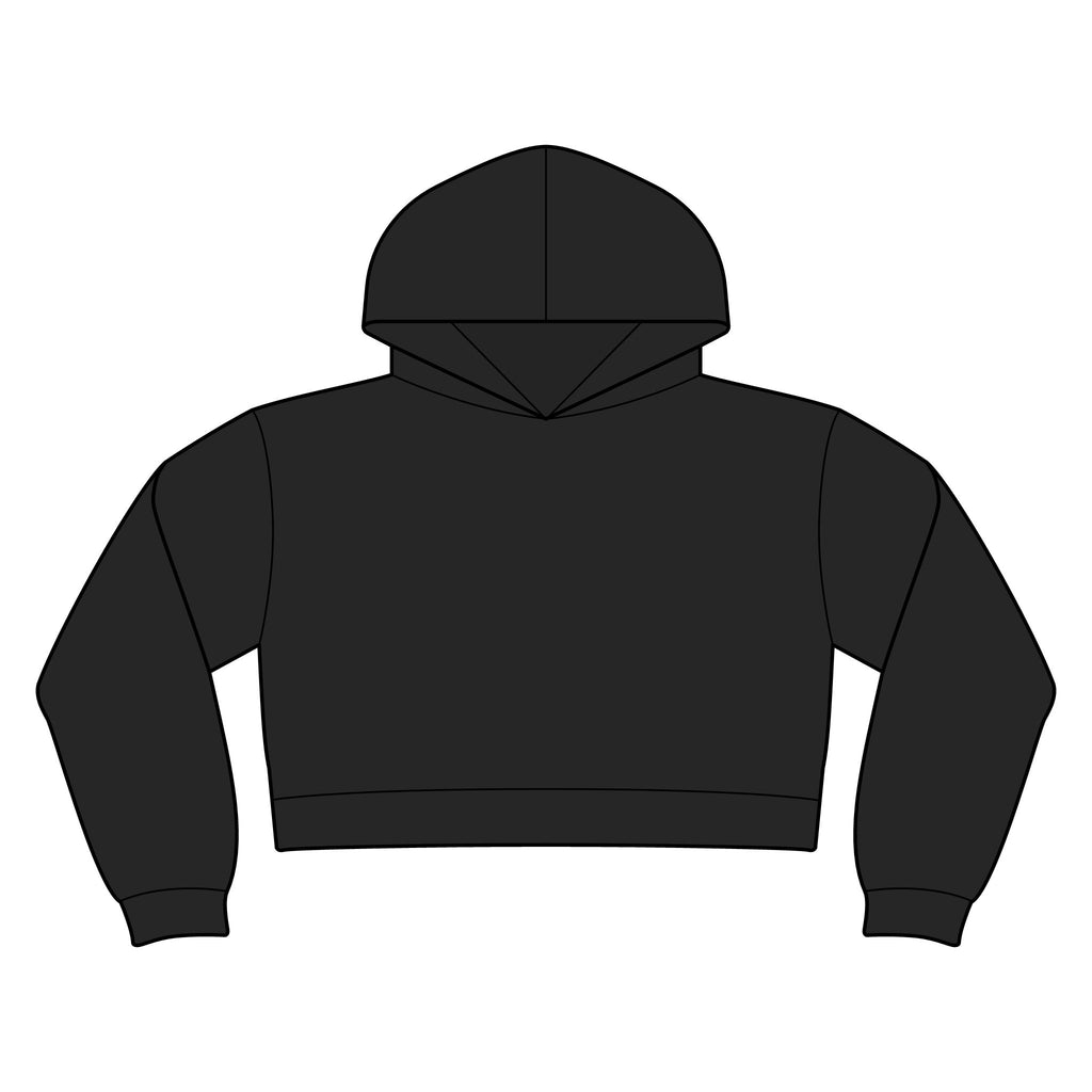 Retro Ellensburg Ringer Loop Sunset Women's Crop Hoodie