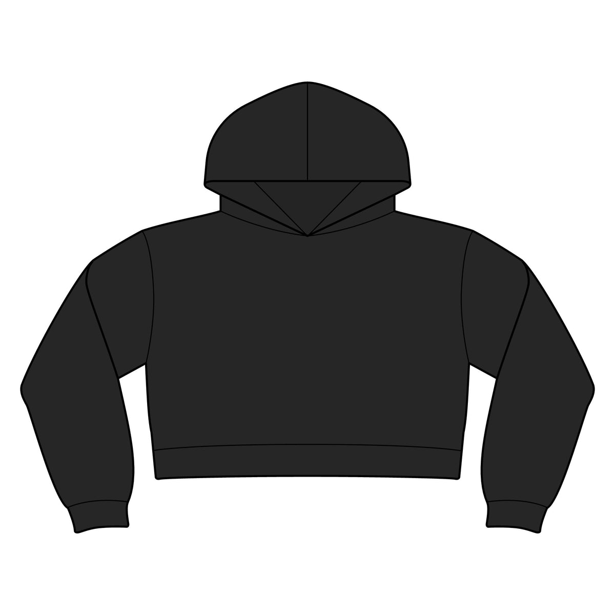 Retro Ellensburg Ringer Loop Sunset Women's Crop Hoodie