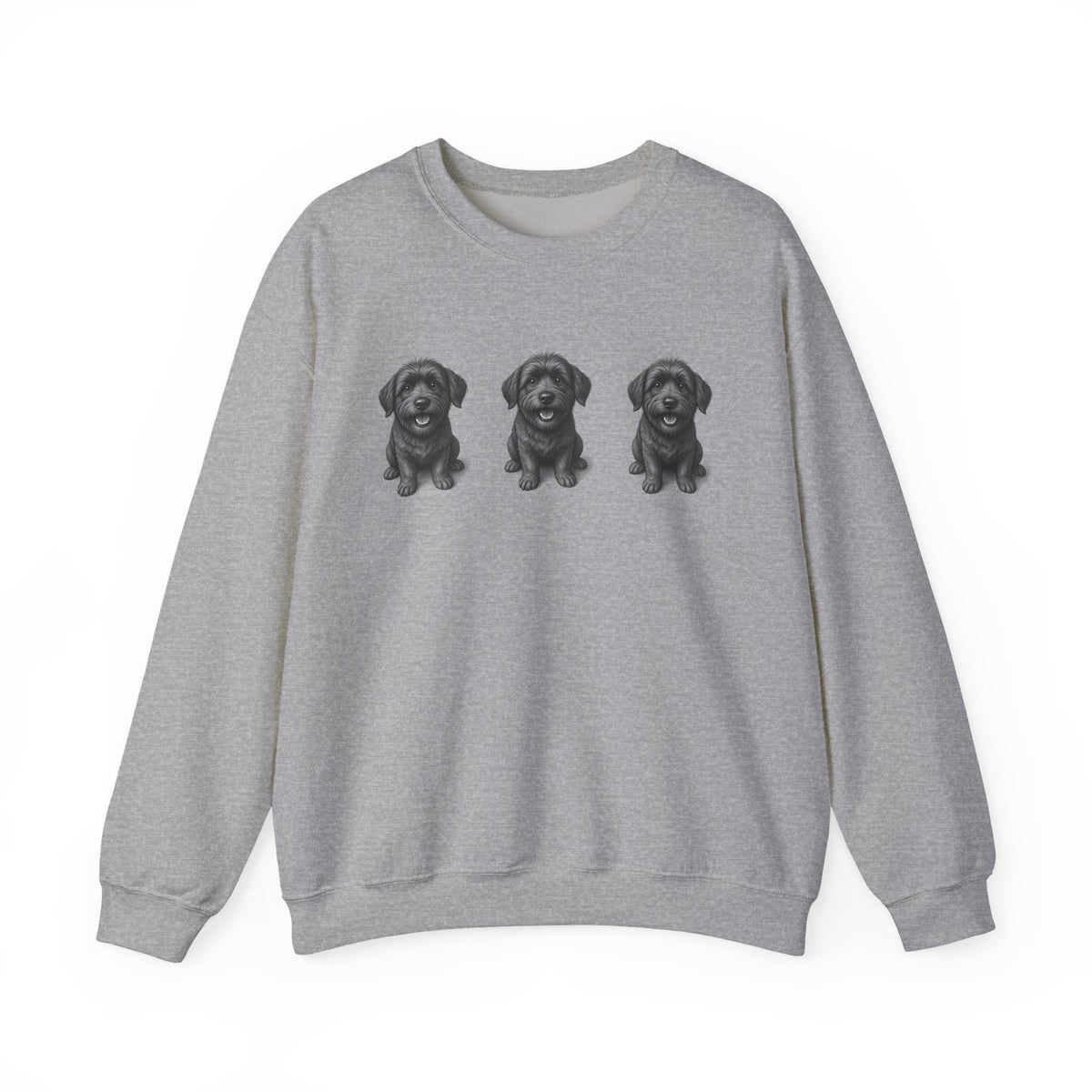 Sweat-shirt à col rond Three Black Schnoodle
