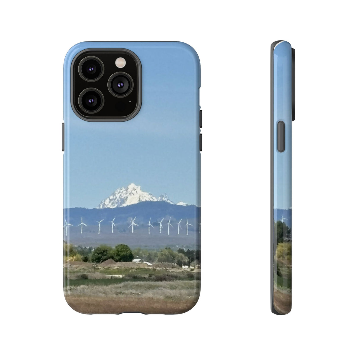 Mt Stuart from Ellensburg, Washington with Windmills Tough Phone Case