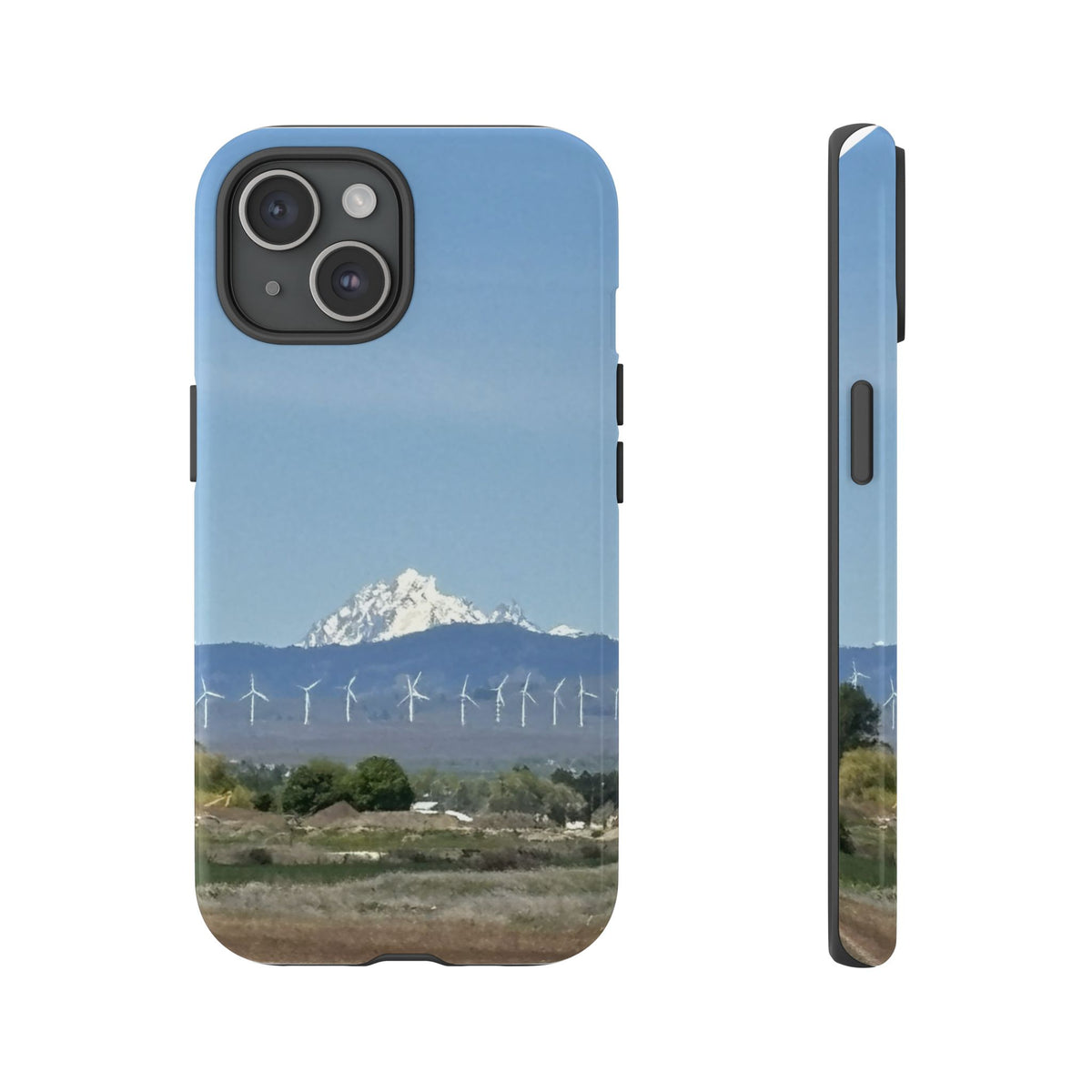 Mt Stuart from Ellensburg, Washington with Windmills Tough Phone Case