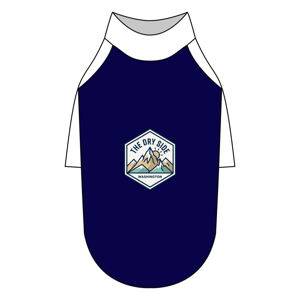 T-shirt raglan pour chien The Dry Side Washington