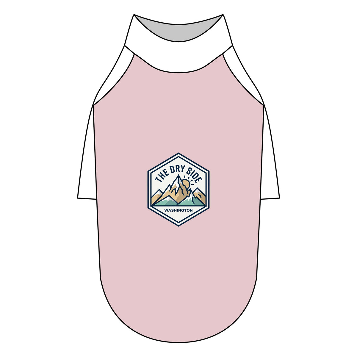 T-shirt raglan pour chien The Dry Side Washington