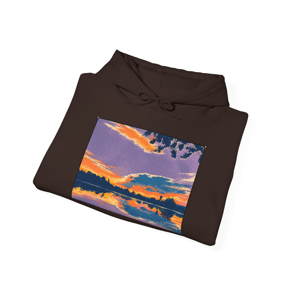 Retro Ellensburg Ringer Loop Sunset Hoodie