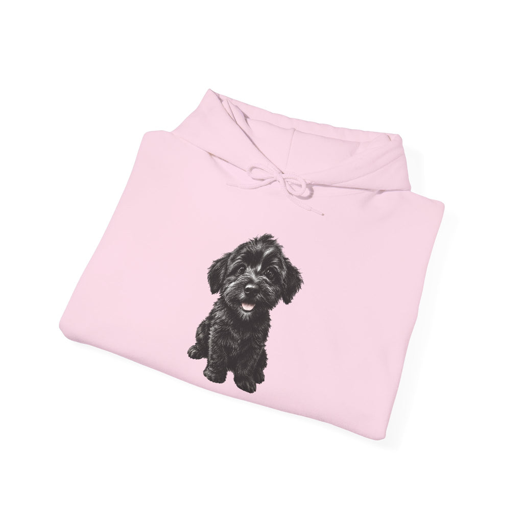 Sweat à capuche pour adorable chiot Schnoodle noir