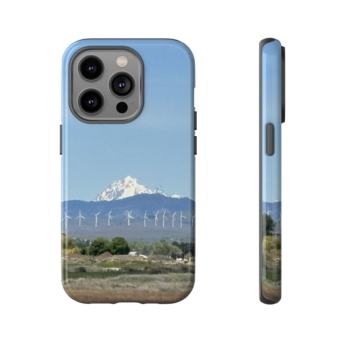 Mt Stuart from Ellensburg, Washington with Windmills Tough Phone Case