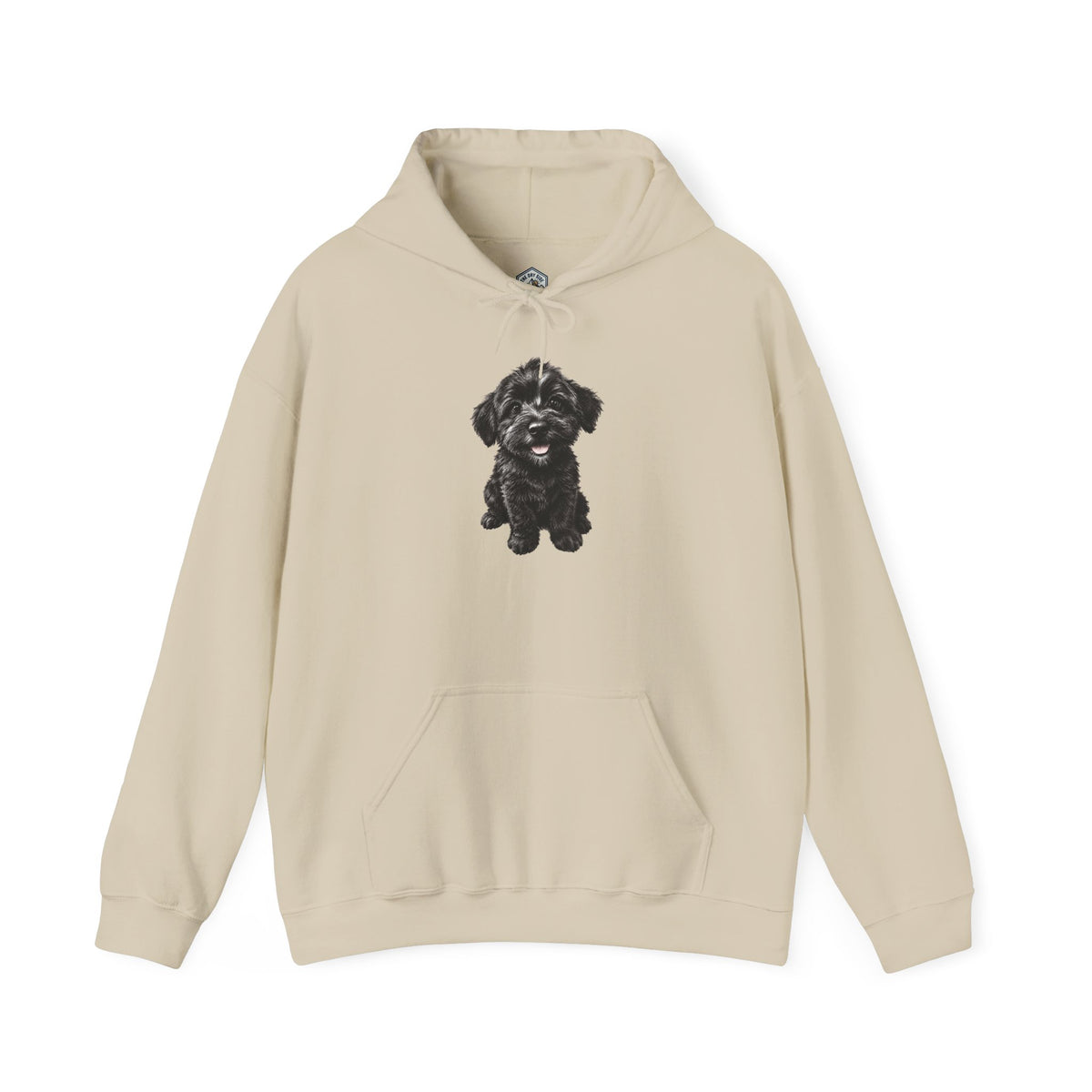 Sweat à capuche pour adorable chiot Schnoodle noir