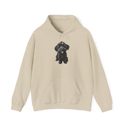 Sweat à capuche pour adorable chiot Schnoodle noir