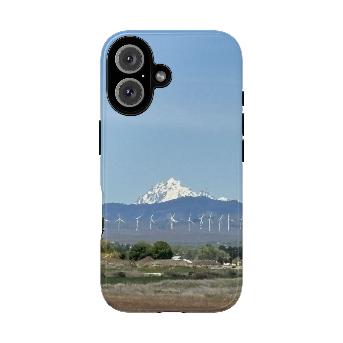 Mt Stuart from Ellensburg, Washington with Windmills Tough Phone Case