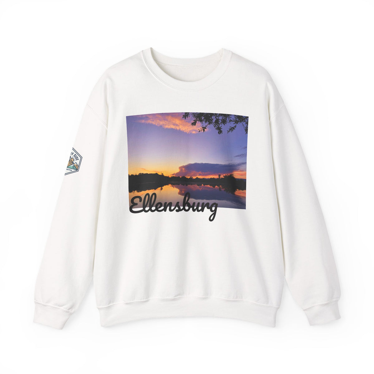 Ellensburg Sunset Lake Landscape Crewneck Sweatshirt
