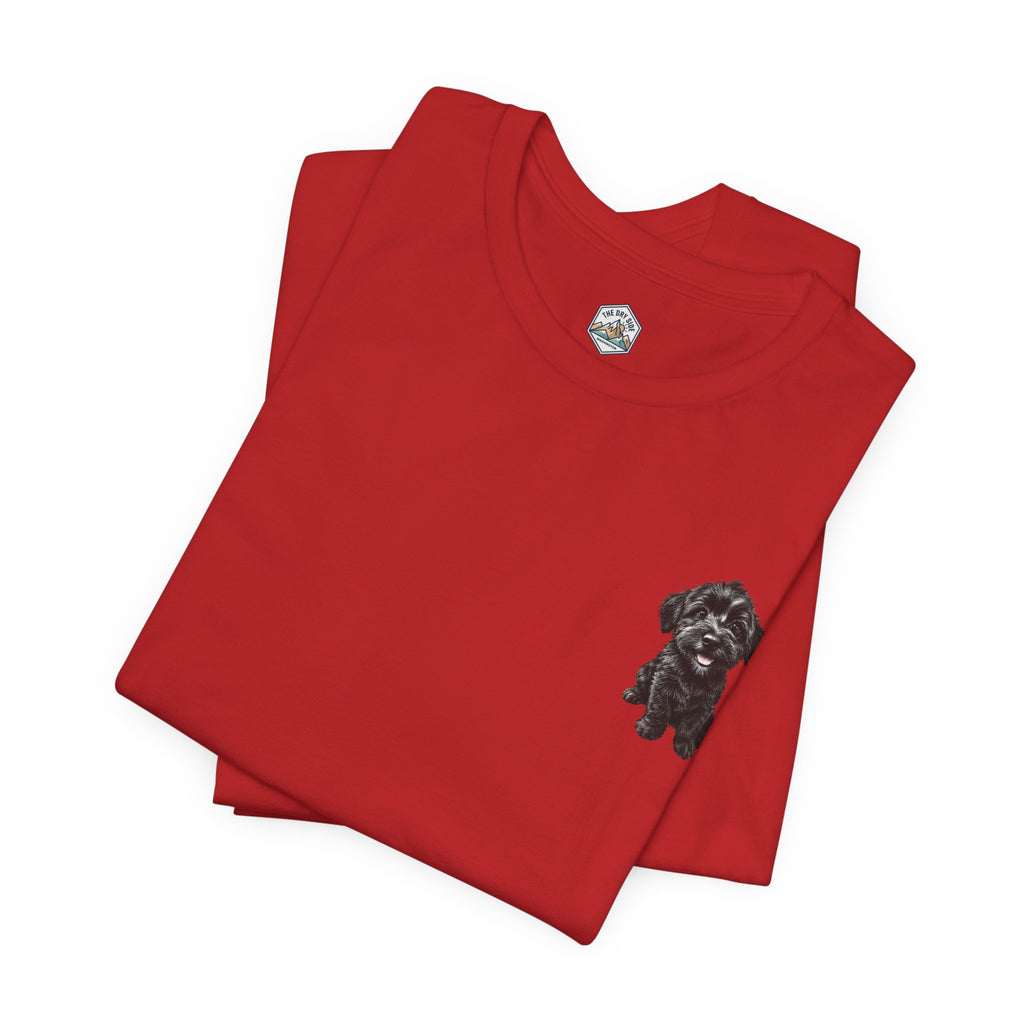 T-shirt avec un adorable chiot Schnoodle tout doux