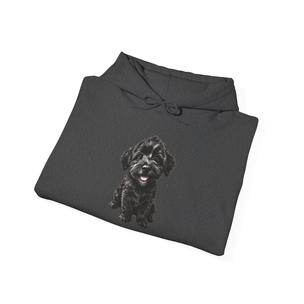 Sweat à capuche pour adorable chiot Schnoodle noir