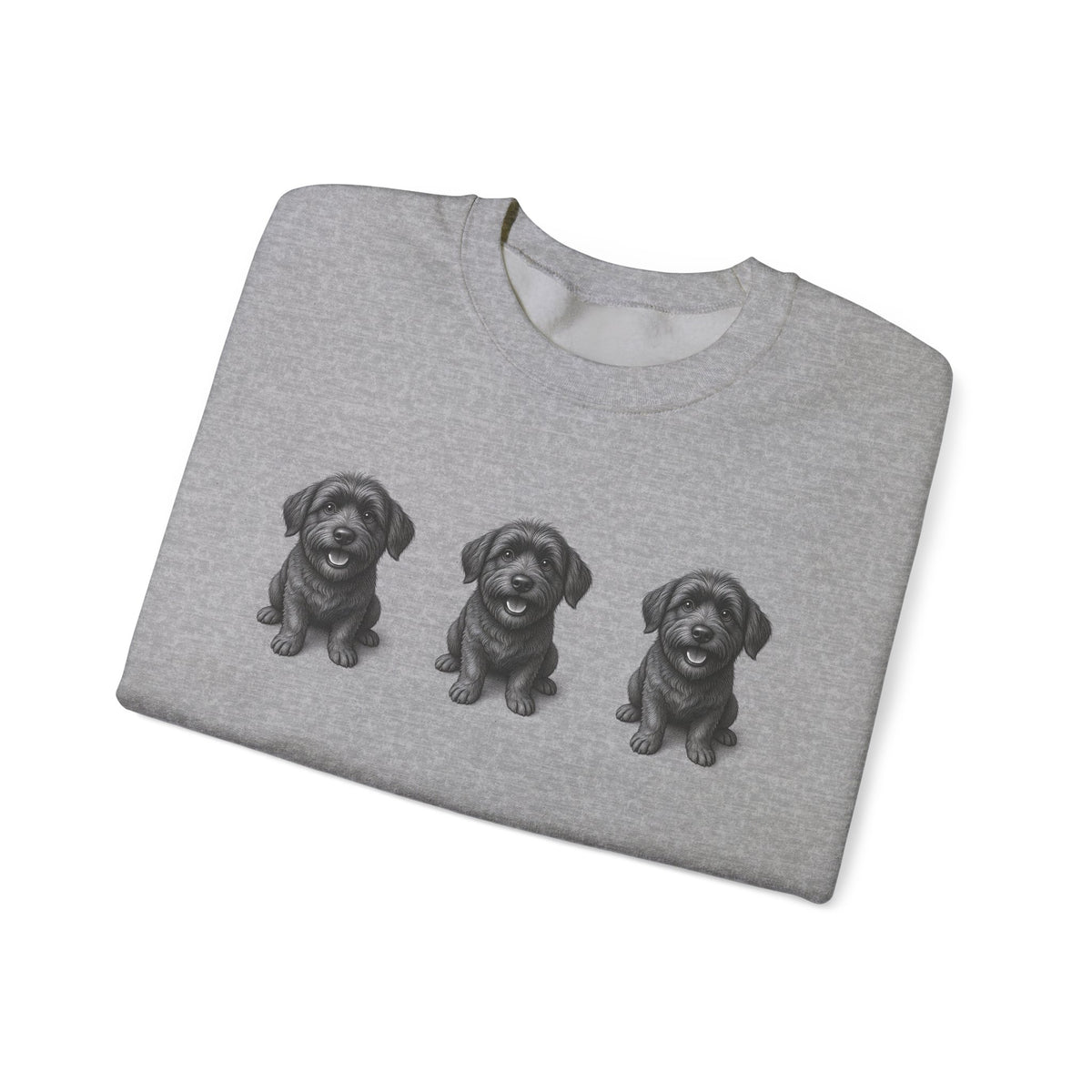 Three Black Schnoodle Crewneck Sweatshirt