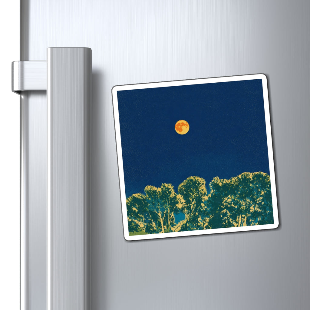 Moonlit Trees Scenic Nature Magnet
