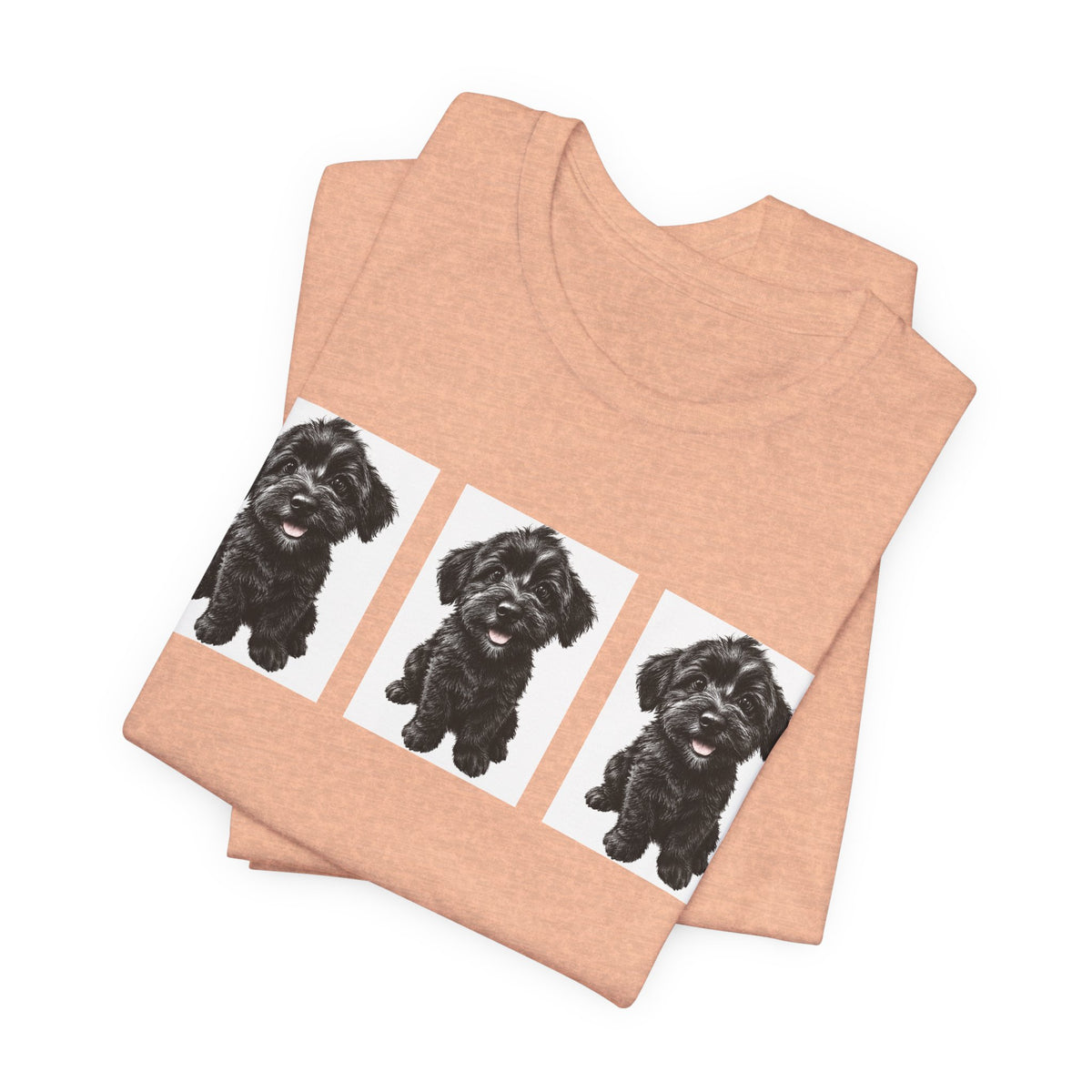 Cute Black Schnoodle Dog Graphic T-Shirt
