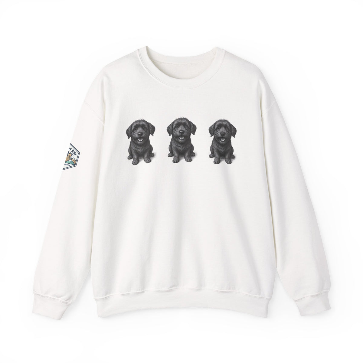 Three Black Schnoodle Crewneck Sweatshirt
