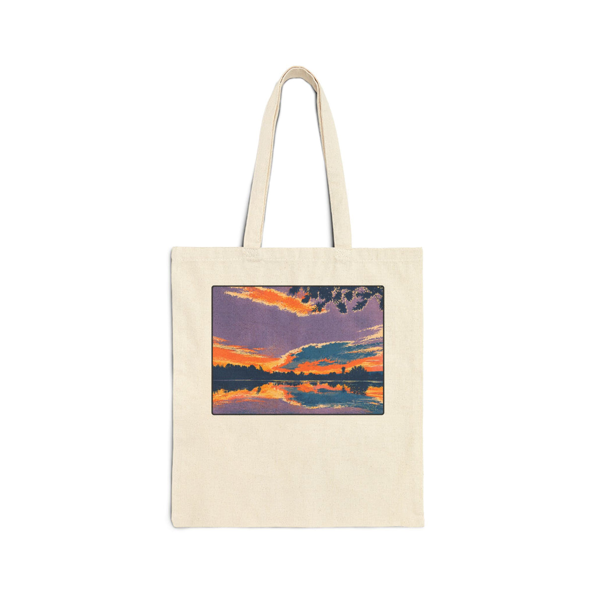 Retro Ellensburg Ringer Loop Sunset Canvas Tote Bag