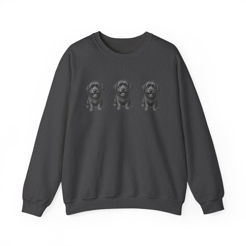 Sweat-shirt à col rond Three Black Schnoodle