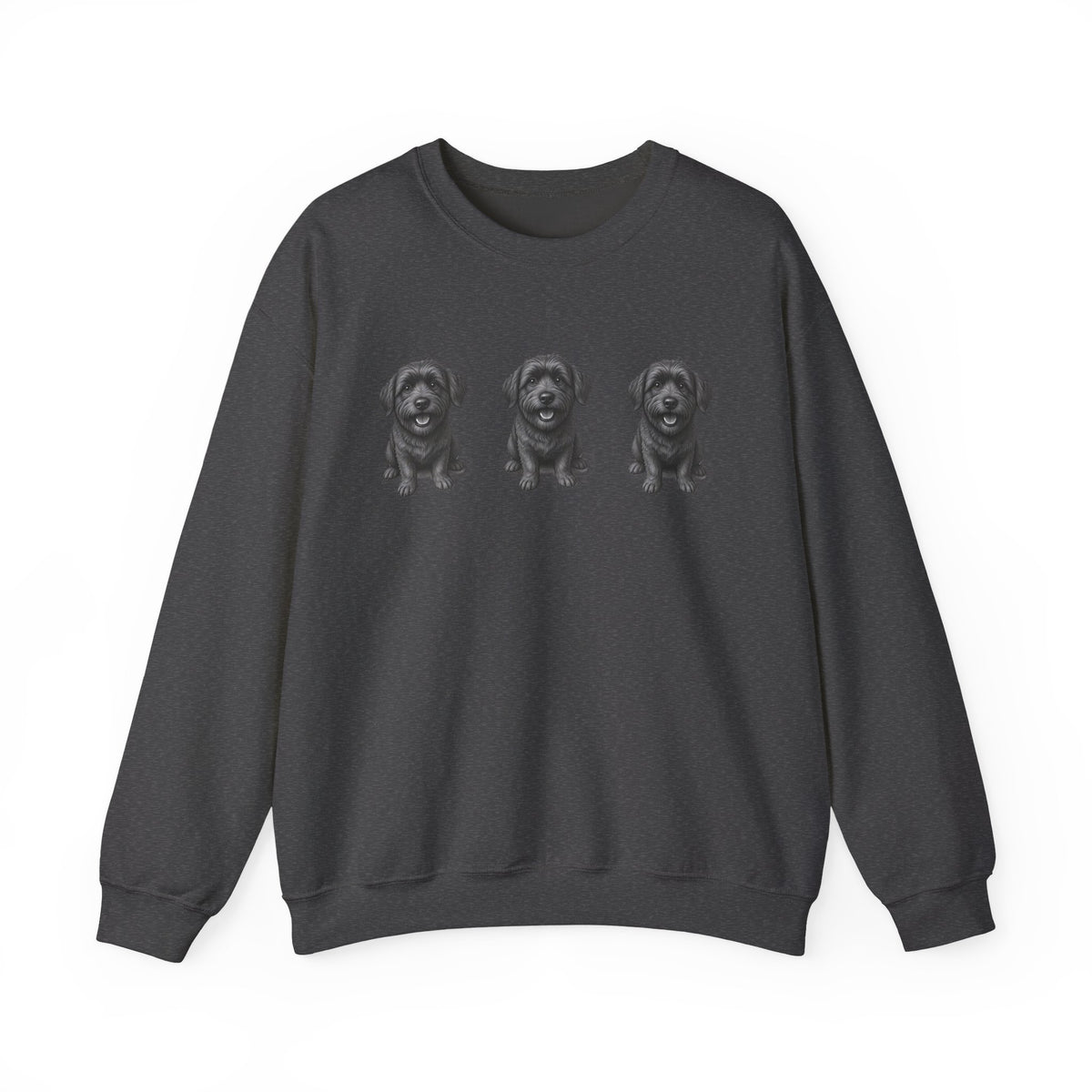 Sweat-shirt à col rond Three Black Schnoodle