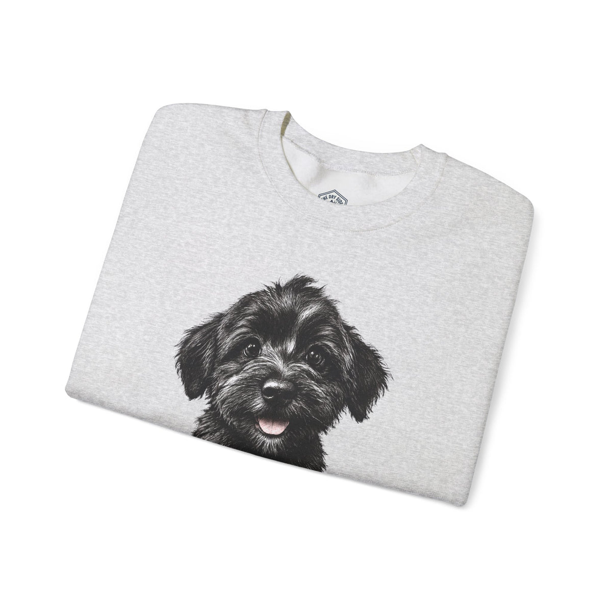 Cute Black Schnoodle Puppy Crewneck Sweatshirt