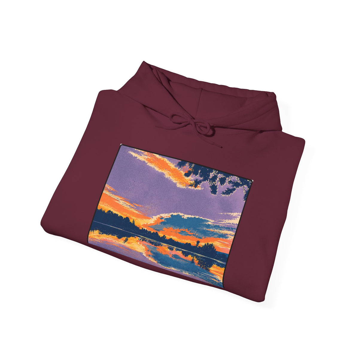 Retro Ellensburg Ringer Loop Sunset Hoodie