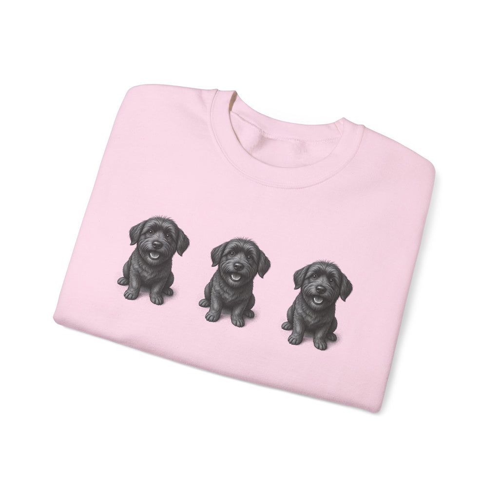 Sweat-shirt à col rond Three Black Schnoodle