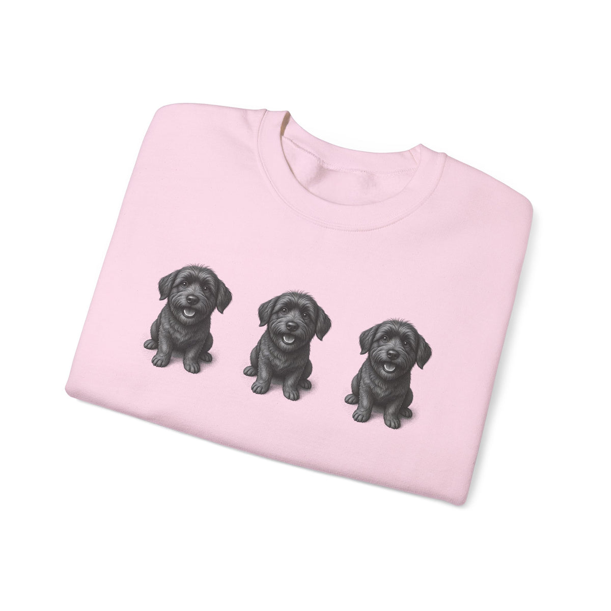 Sweat-shirt à col rond Three Black Schnoodle