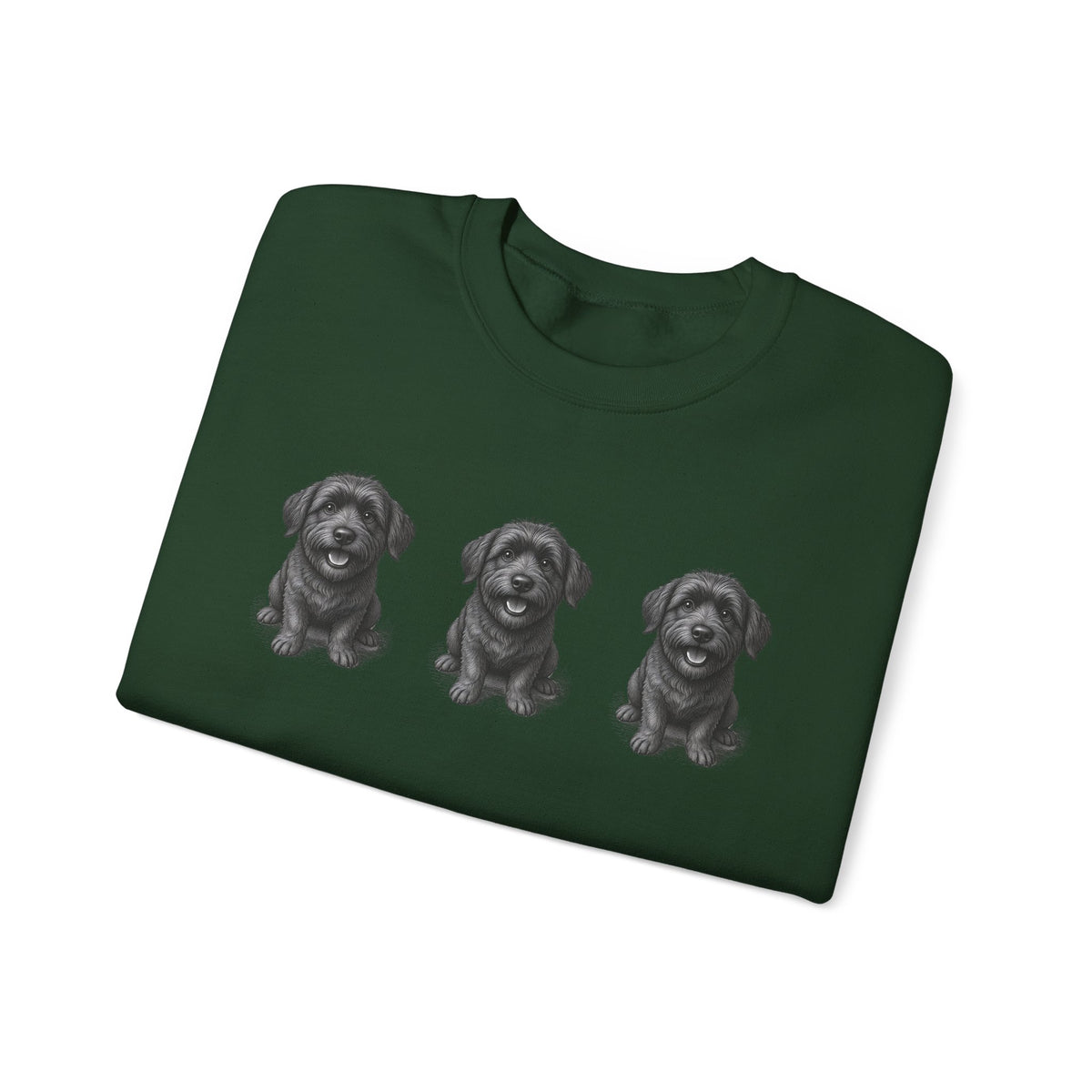 Three Black Schnoodle Crewneck Sweatshirt