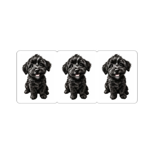 Black Schnoodle Puppy Kiss-Cut Stickers – Cute Dog Laptop Decals