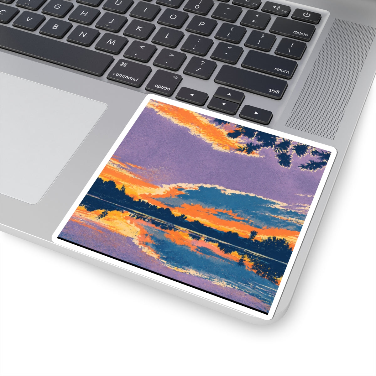 Ellensburg Ringer Loop Sunset Retro Kiss-Cut Sticker