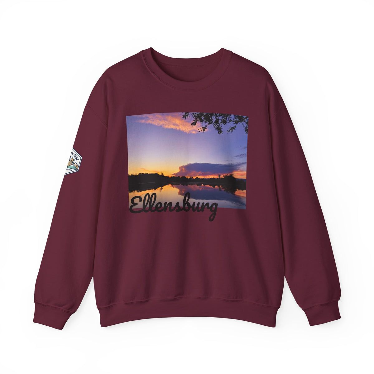 Ellensburg Sunset Lake Landscape Crewneck Sweatshirt