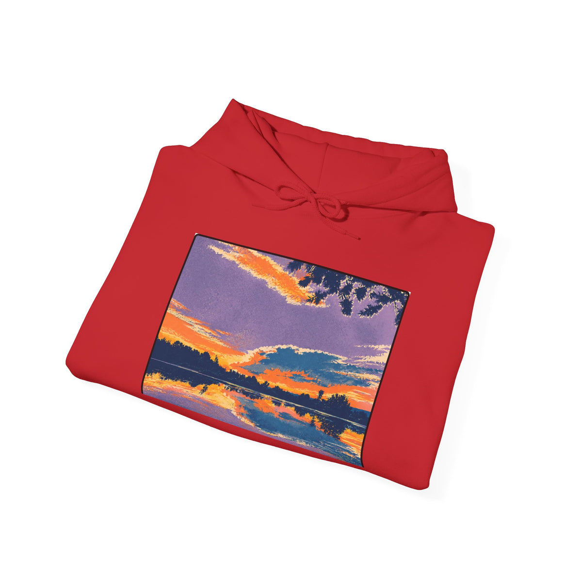 Retro Ellensburg Ringer Loop Sunset Hoodie