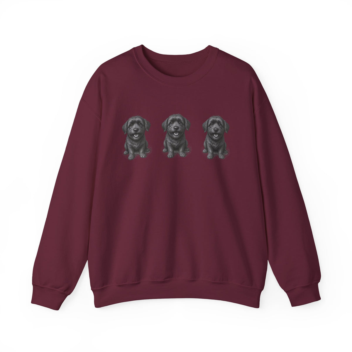 Sweat-shirt à col rond Three Black Schnoodle