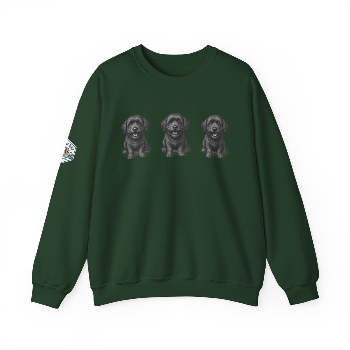 Three Black Schnoodle Crewneck Sweatshirt