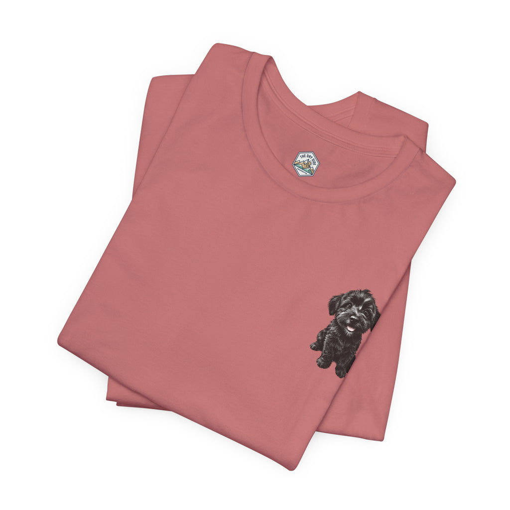 T-shirt avec un adorable chiot Schnoodle tout doux