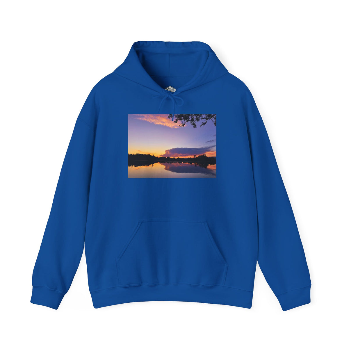 Sweat à capuche de l’étang de pêche au coucher du soleil d’Ellensburg
