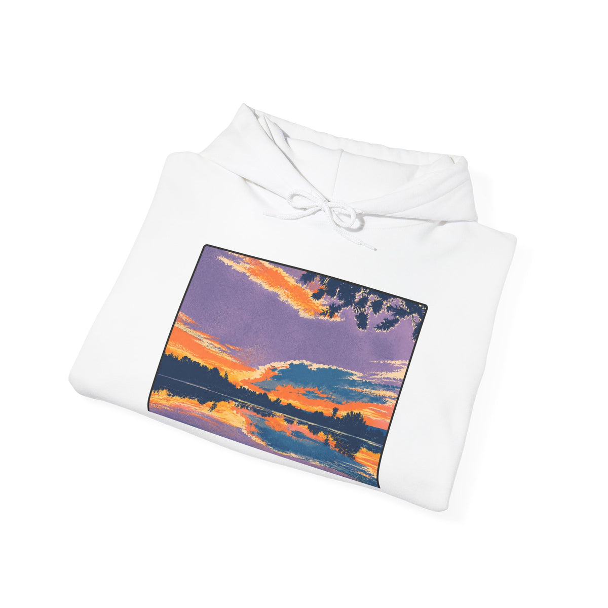 Retro Ellensburg Ringer Loop Sunset Hoodie