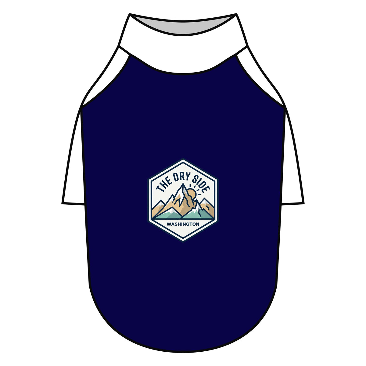 T-shirt raglan pour chien The Dry Side Washington