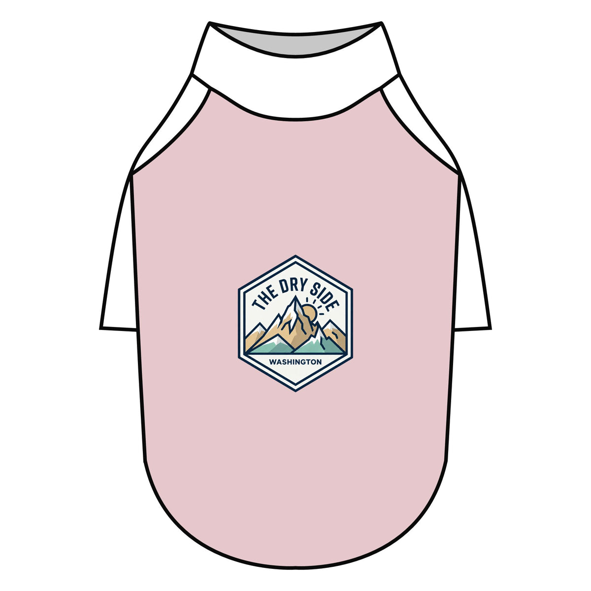 T-shirt raglan pour chien The Dry Side Washington