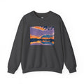 Retro Sunset Ellensburg Ringer Loop Crewneck Sweatshirt