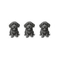 Cute Black Puppy Kiss-Cut Stickers
